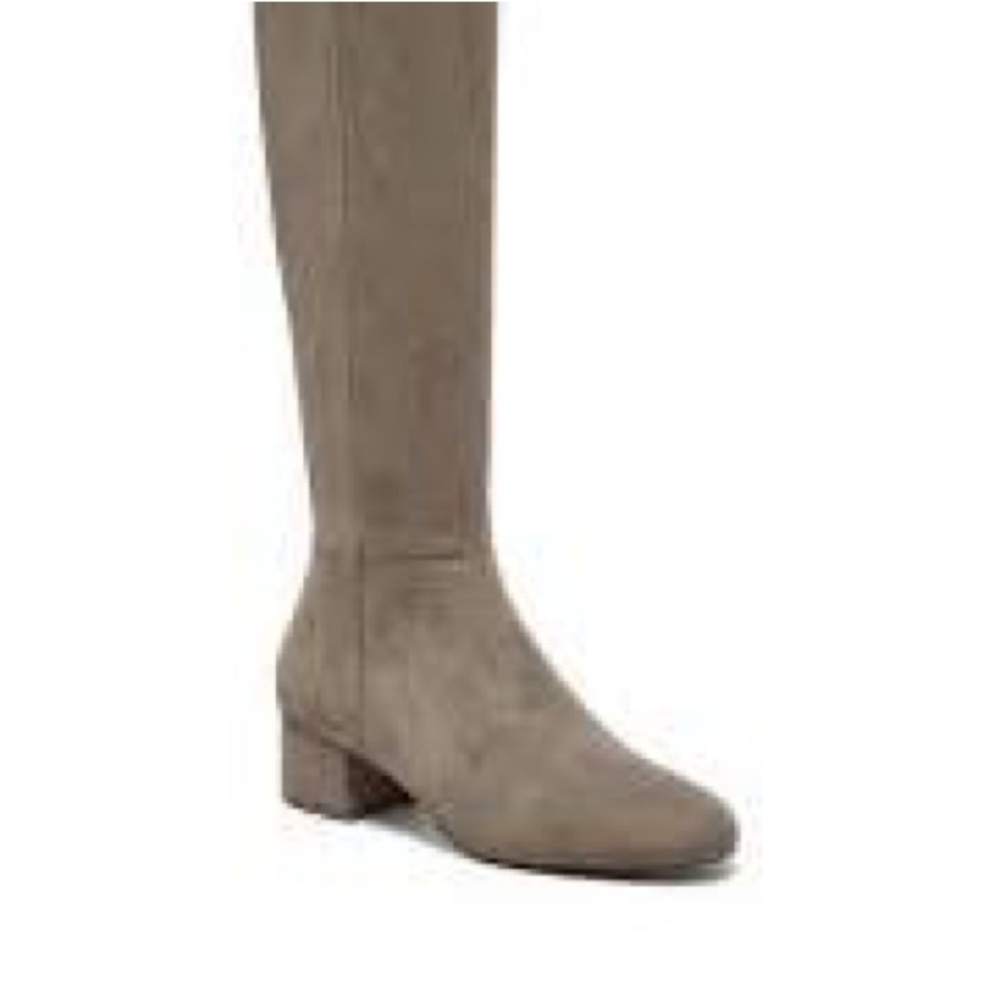 SILENT D- Taupe stretch micre suede boot size 36